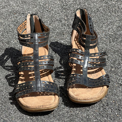 Women’s Comfortiva Kaelin Gladiater Sandal 7.5W Black Leather