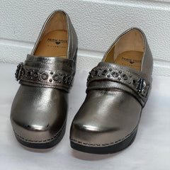 Women’s Nurse Mates Chelsea Pillow-top Clog 6M Anthracite Leather