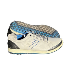 Men’s Ecco Biom Spikeless Golf Shoes 45EU -Grey/Blue- Hydromax Yak Leather