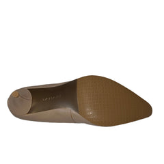 TAHARI Women's Brett High-Heeled Pump - Autumn Beige Leather 9M