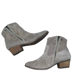 Sofft Womens Padma Western Bootie Taupe Velour Suede Stone 8M