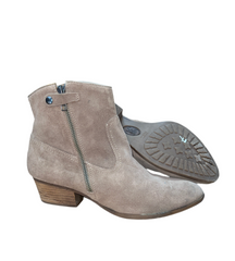 Sofft Womens Padma Western Bootie Taupe Velour Suede Stone 7M