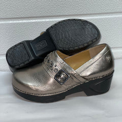 Women’s Nurse Mates Chelsea Pillow-top Clog 8M Anthracite Leather