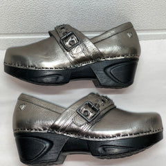 Women’s Nurse Mates Chelsea Pillow-top Clog 6M Anthracite Leather