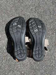 Comfortiva Women’s Keegan X-Strap Slip -on Sandal 6.5M Anthracite Leather/Stretch