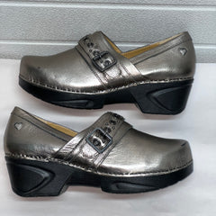 Women’s Nurse Mates chelsea Pillow-top Clog 10M Anthracite Leather