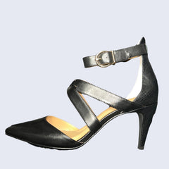 ELLEN TRACY Women's •Cael• High-Heel Sandals 8M Black Leather
