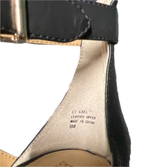 ELLEN TRACY Women's •Cael• High-Heel Sandals 8M Black Leather