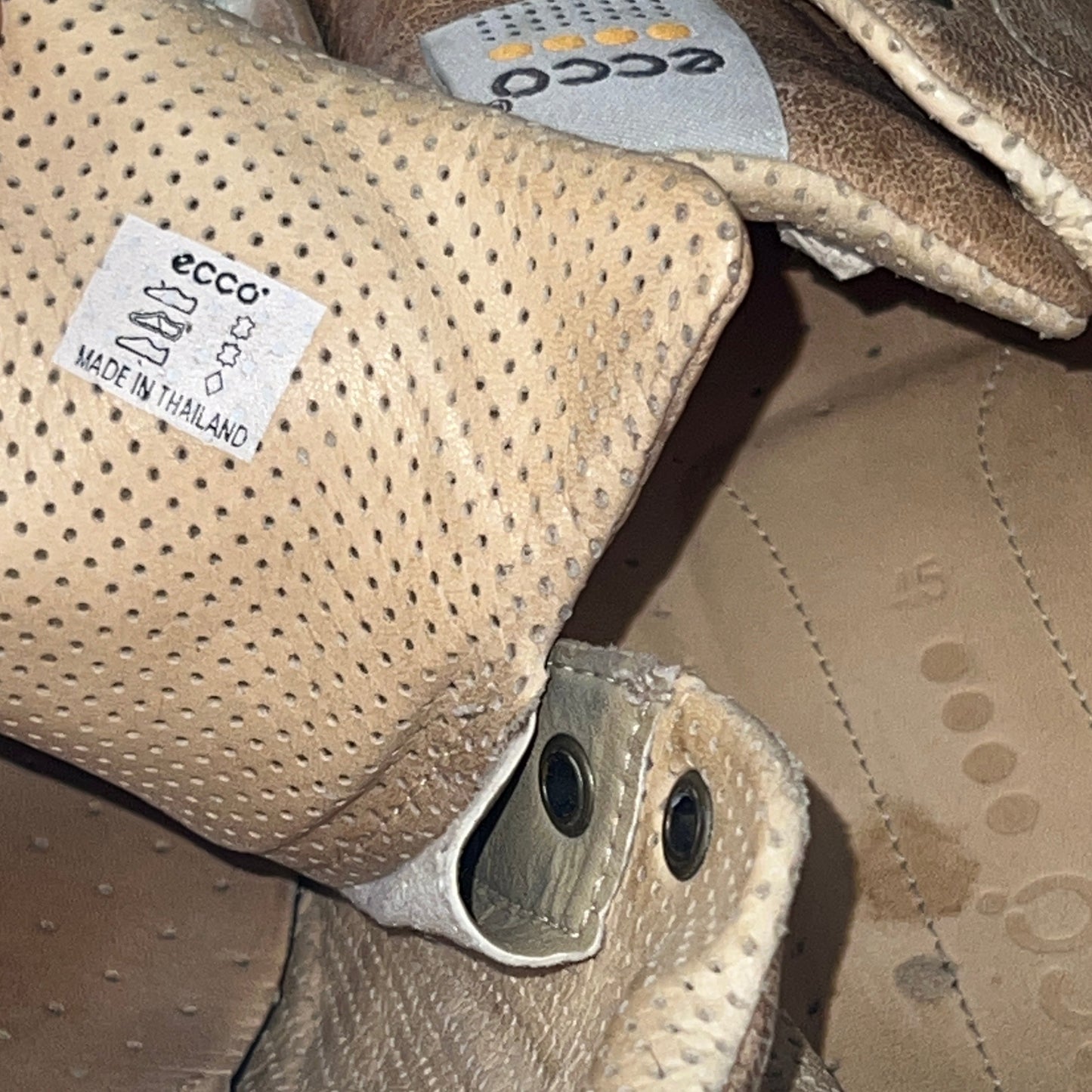 Men’s Ecco Street Premier Cleat-less Golf Shoe 45EU • Tan Leather