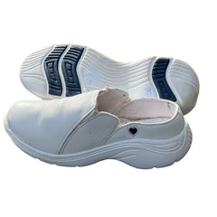 Women’s Nurse Mates •Feather• Open-back Clog 5.5M White Leather