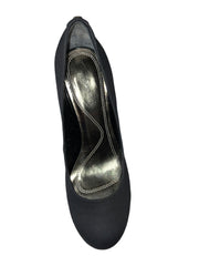 Tahari Womens -Sophia- Black Canvas Platform Pump