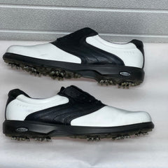 Men’s ECCO Gore-Tex Cleated Golf Ghoes 45EU White/Black Leather