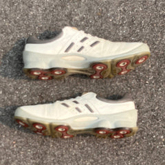 Men’s Ecco Biom Cleated Golf Shoe 45EU •White/Red• Hydromax Yak Leather