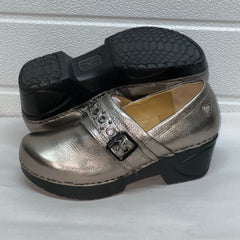 Women’s Nurse Mates Chelsea Pillow-top Clog 6M Anthracite Leather