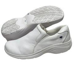 Women’s Nurse Mates Dove Twin-gore Slipon 10M White Leather