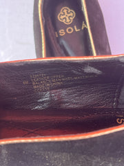 Woman’s Isola •Donna• Jeweled Smoking Shoe 6M Black Suede Leather