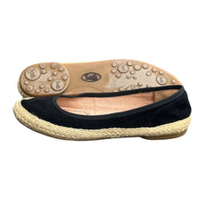 Woman’s Sofft Jute Wrapped Almond-toe Suede Slip-on 7.5M Black Leather