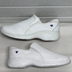 Women’s Nurse Mates Dove Twin-gore Slipon 10M White Leather