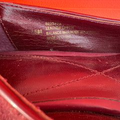 Woman’s Isola •Donna• Jeweled Smoking Shoe 7.5M Maroon Suede Leather