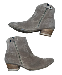 Sofft Womens Padma Western Bootie Taupe Velour Suede Stone 8.5M