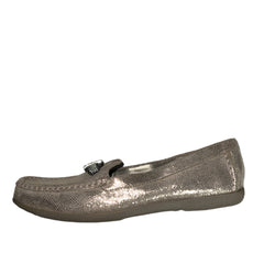 TAHARI Women's •Tina 2• Reptile Embossed Leather Jeweled Moc-toe Slip-on 9M