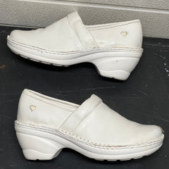 Women’s Nurse Mates Hallie Pillow Top Clog 8M White Leather