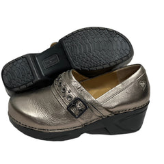 Women’s Nurse Mates Chelsea Pillow-top Clog 8M Anthracite Leather