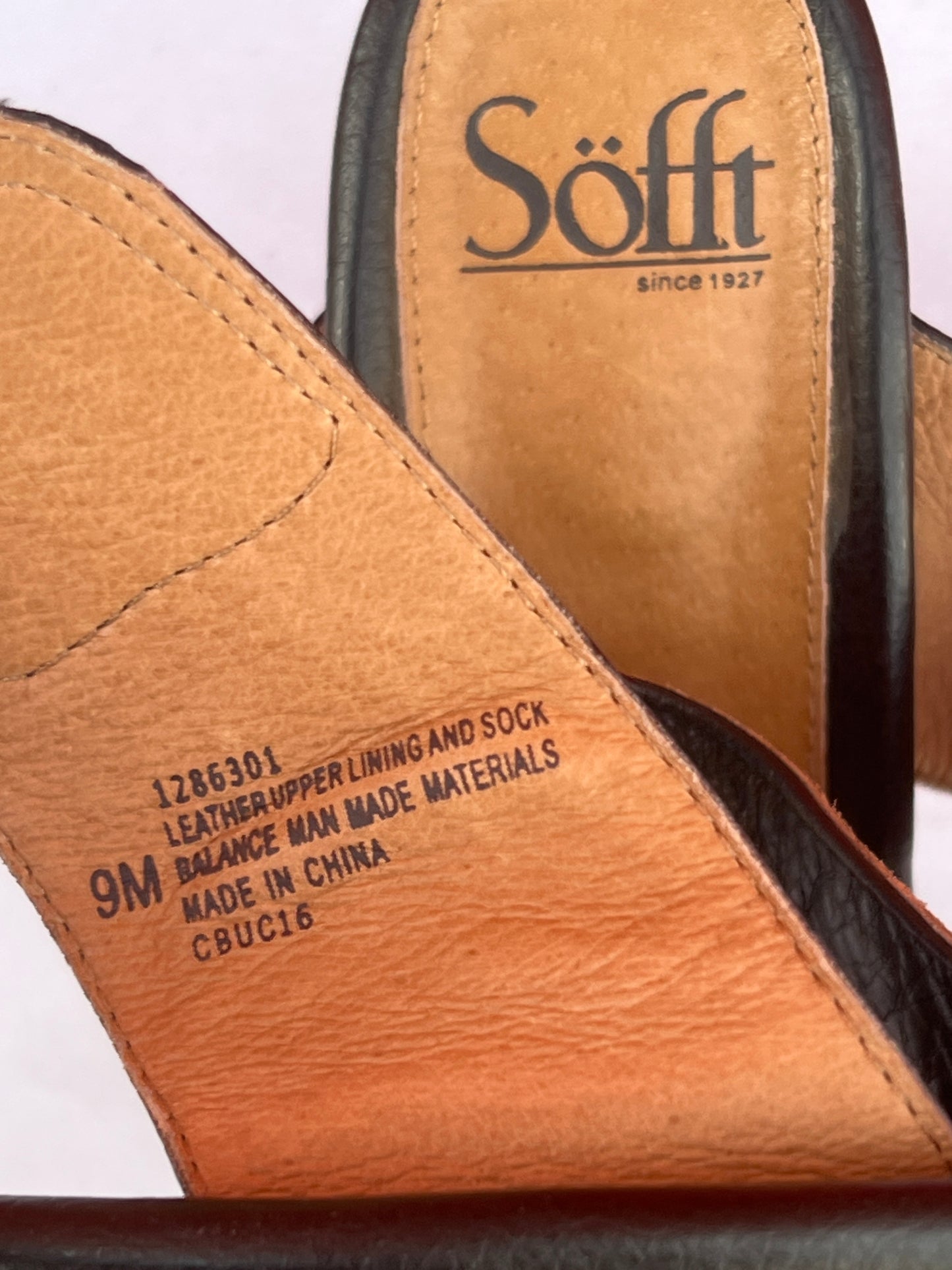 Woman’s Sofft •Damia• Stacked Heel Slide, 9M Blqck leather