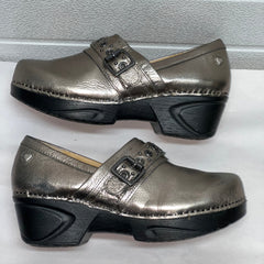 Women’s Nurse Mates Chelsea Pillow-top Clog 8M Anthracite Leather