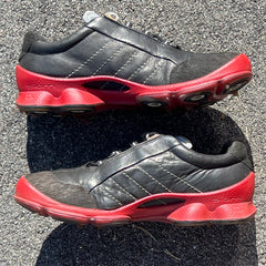 Men’s Ecco Biom Cleated Gortex Golf Shoe 42EU• Black/Red • Hydromax Yak Leather