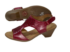 COMFORTIVA Women's •Felda• Sandal 7.5M Red Leather