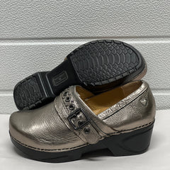 Women’s Nurse Mates chelsea Pillow-top Clog 7M Anthracite Leather