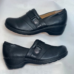 Women’s Nurse Mates Kris Pillow-top lightwiect Comfort Clog 11M Black leather