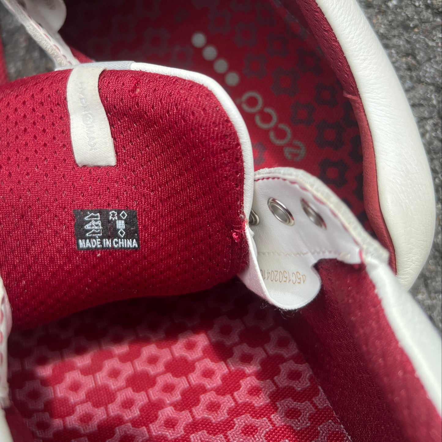 Men’s Ecco Premier Cleat-less Golf Shoe 45EU •White/ Grey• Hydromax Leather