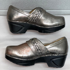 Women’s Nurse Mates chelsea Pillow-top Clog 7M Anthracite Leather