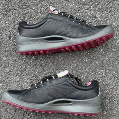 Women’s Ecco Biom Spikeless Golf Shoes 39EU -Black/Pink- Hydromax Yak Leather