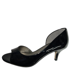 TAHARI Women's •Race• Peep-toe Pump Black Patent