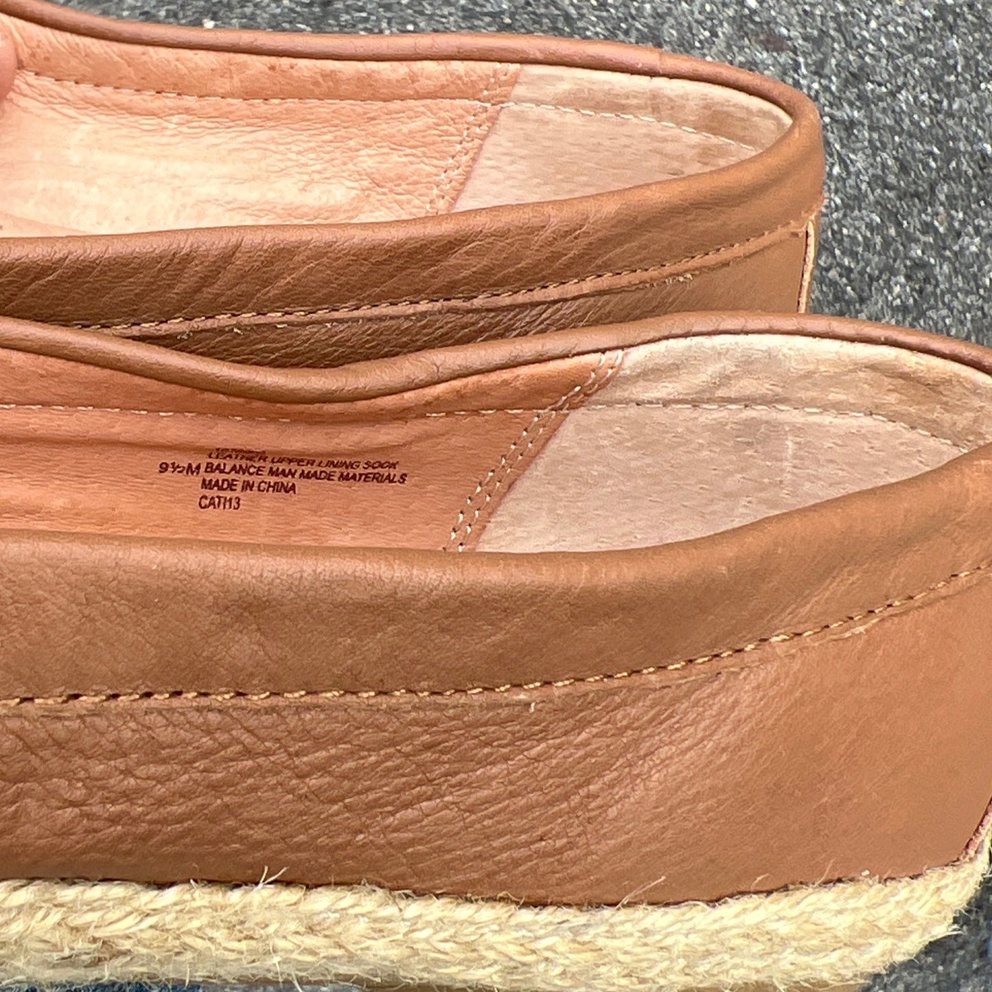 Woman’s Sofft Malila Jute Wrapped Slip-on Moc 9.5M Tan Leather