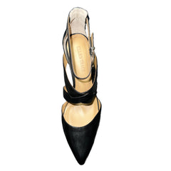 ELLEN TRACY Women's •Cael• High-Heel Sandals 8M Black Leather