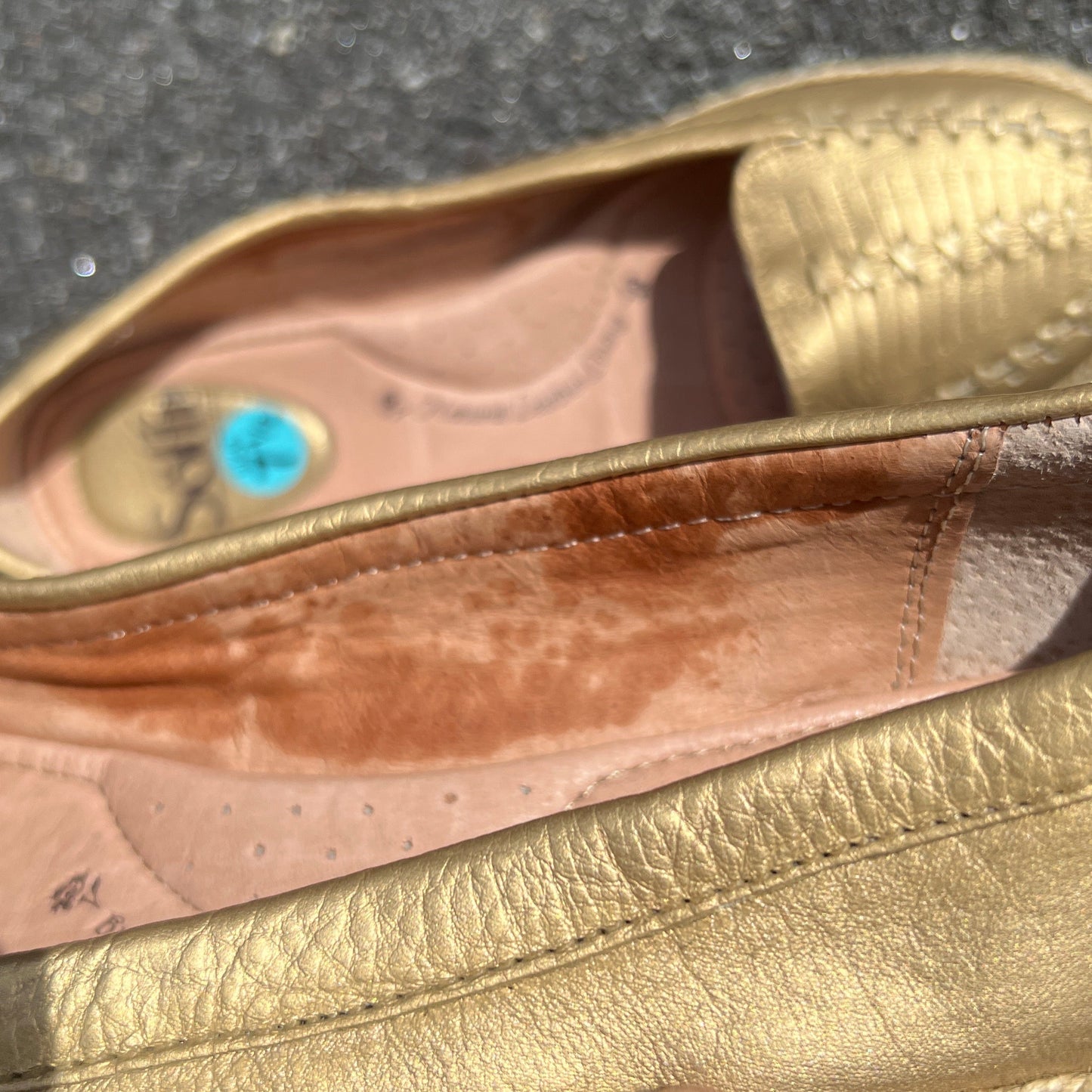 Woman’s Sofft Malila Jute Wrapped Slip-on Moc 7.5M Gold Leather