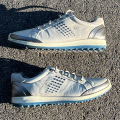 Men’s Ecco Biom Spikeless Golf Shoes 45EU -Grey/Blue- Hydromax Yak Leather