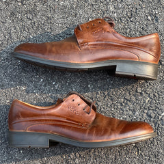 Men’s Ecco Derby Dress Oxford 44EU Brown Leather