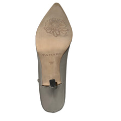 TAHARI Women's Calypso High-Heeled Leather-soled Platform Pump - Winter White Leather 8.5M