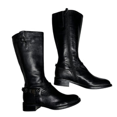 ECCO Women's "Hobart" Harness Riding Boot EU 35 Black Leather