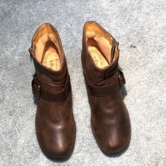 SoftSpots Women's •Saffron• Bootie 8.5M Coffee Leather