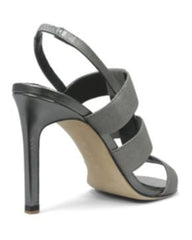 ELIE TAHARI Womens Ithaca •Pewter• High Heel Stretch Caged Sandals - ShooDog.com