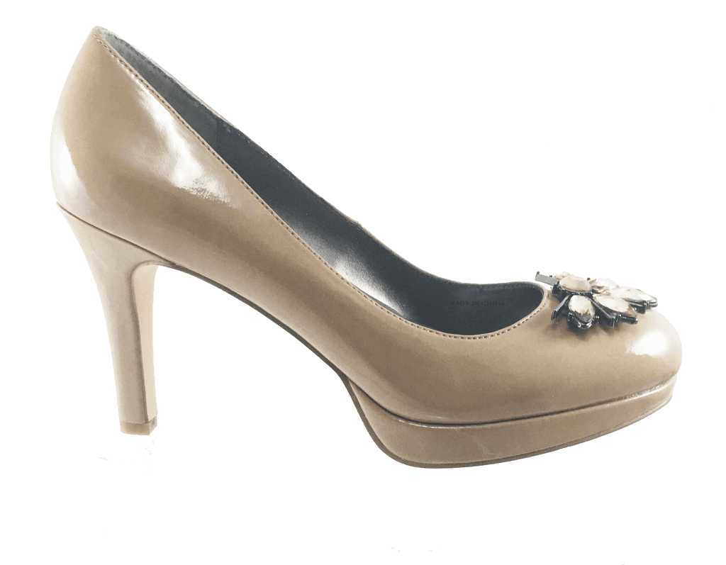 TAHARI Women's •Lina ~ Jewel• Platform Patent Leather Pump - ShooDog.com