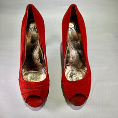 SOFFT Women's •Madeline• Platform Pump Red Suede