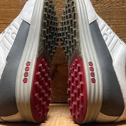 Men’s Ecco  Premier Cleat-less Golf Shoe 44EU •White/ Grey• Hydromax  Leather