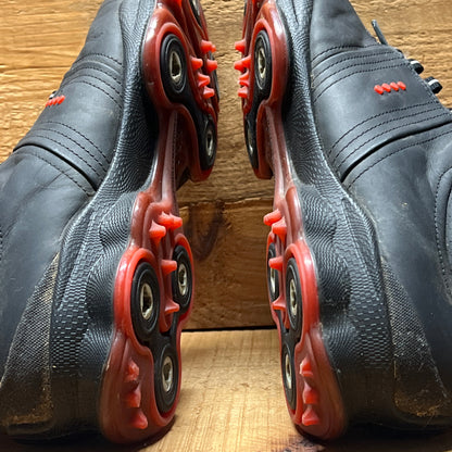 Men’s Ecco Biom Cleated Golf Shoe  47EU • black/red • Hydromax Yak Leather